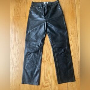Agolde Black Leather Pants